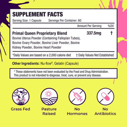 Primal Queen Female-Optimized Beef Organ Superfood Supplement